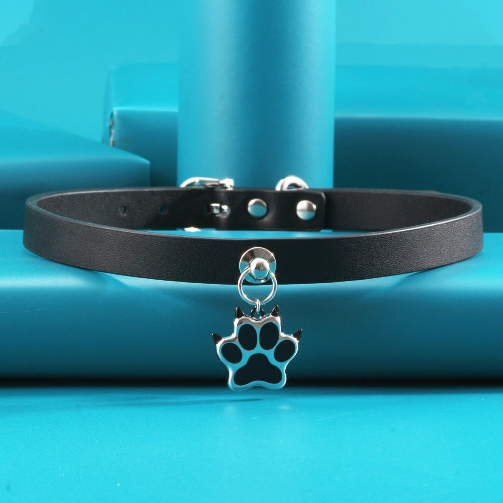 Style Punk Dog's Paw Cat's Leather Fashion Subculture Hot Collar