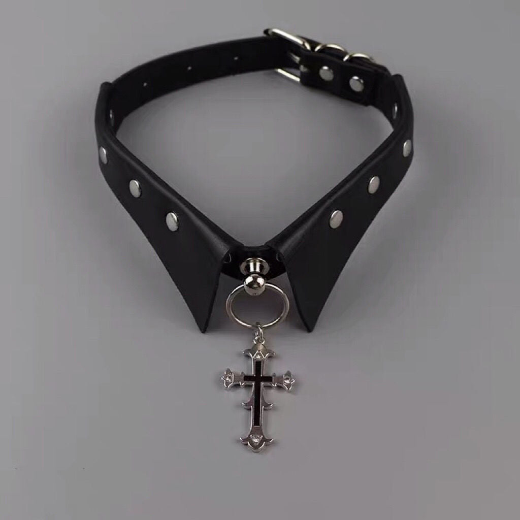 Cross Dark Goth Punk Metal Hot Clavicle Collar