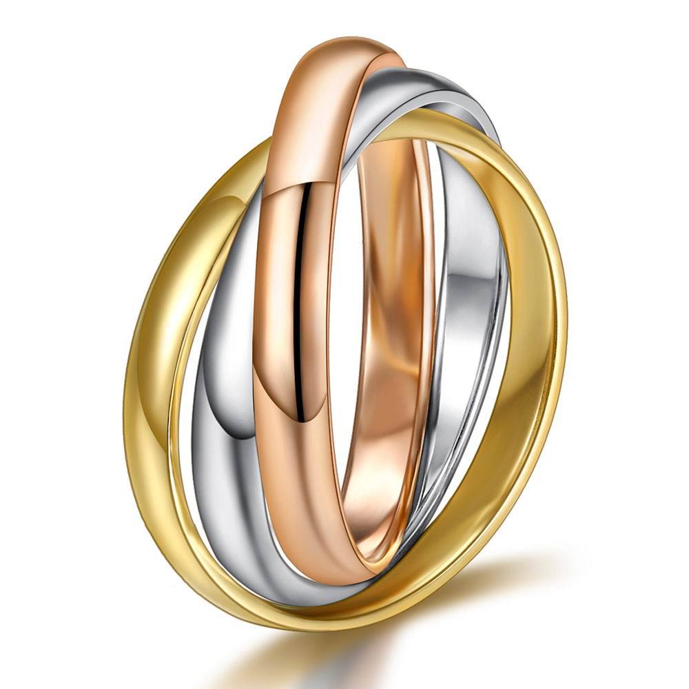 Women's Fashion Creative Three Stainless Steel Rings