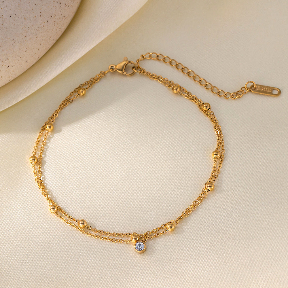 Women's Steel High-grade Gold Does Not Fade Anklets