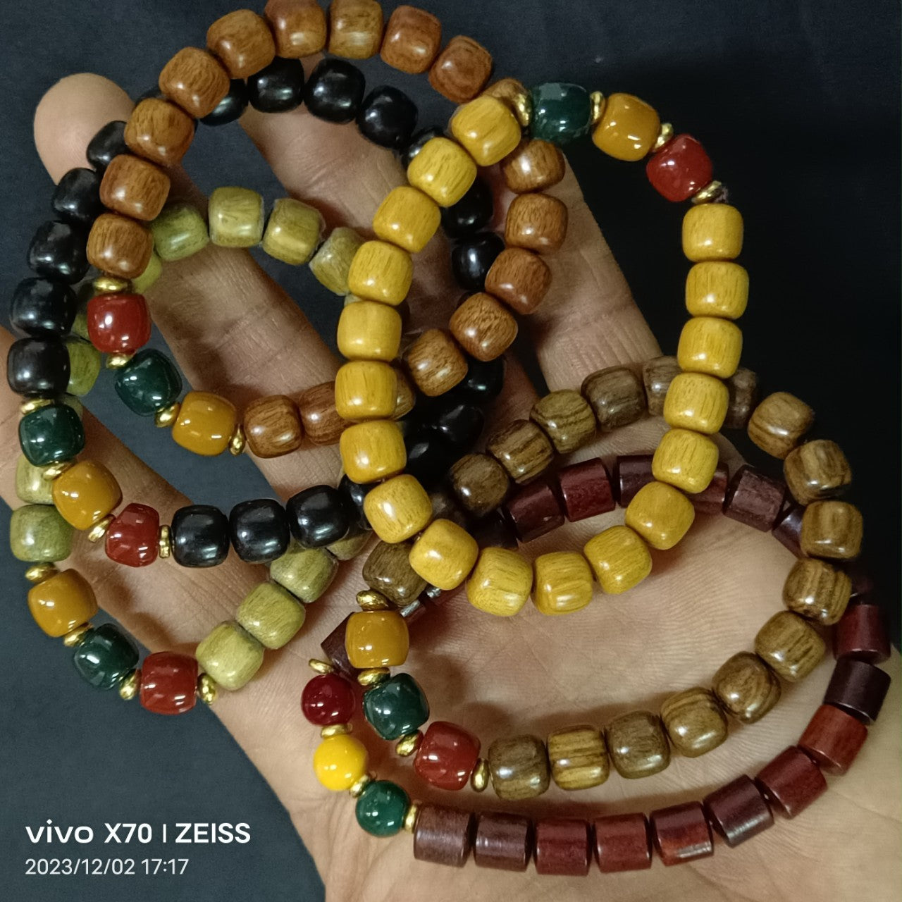 Gradient Round Beads Pliable Temperament Imitation White Plate Bracelet