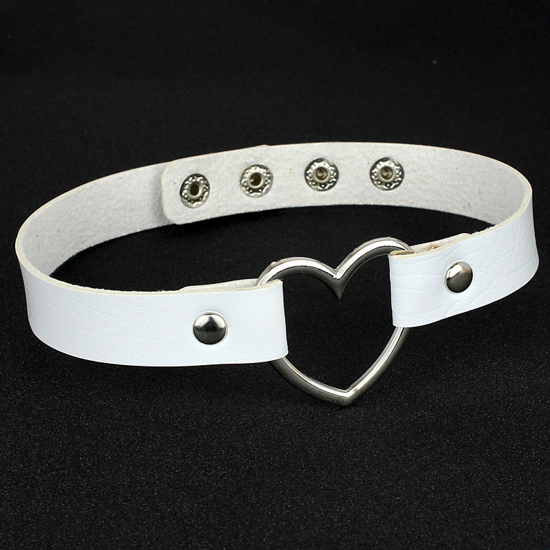 Love Female Neck Band Hand Holding Rope People With Chain Collar