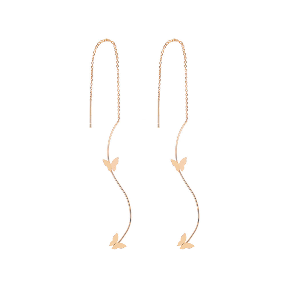 Luxury Fashion Butterfly Curve Creative Style Earrings