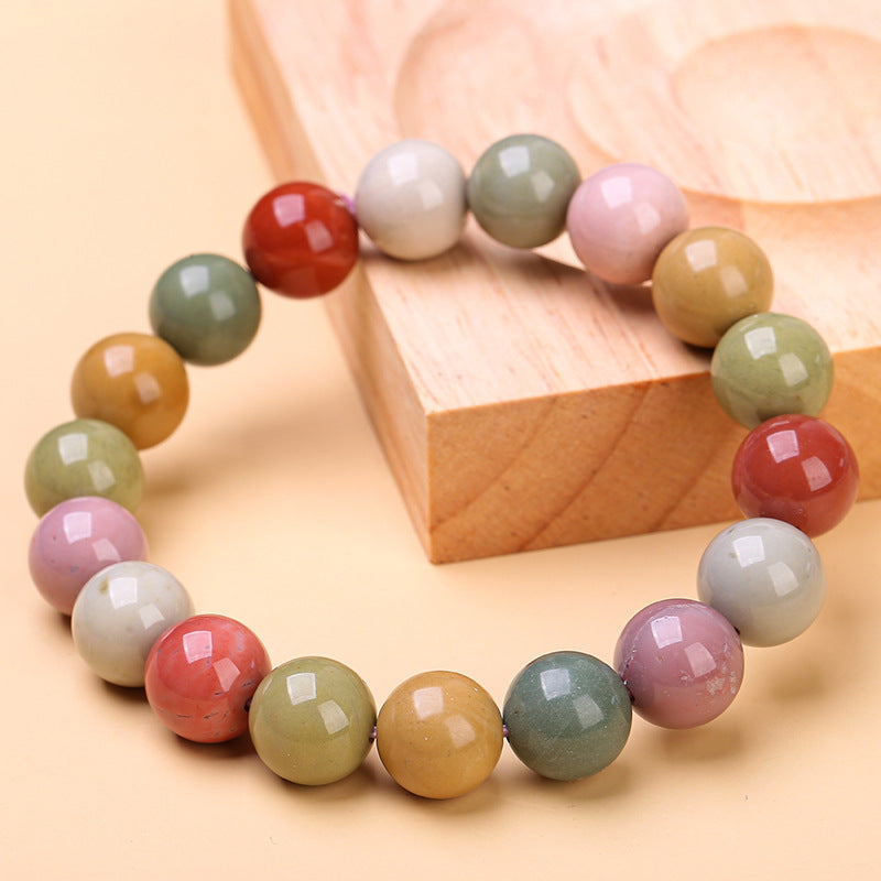 Natural Milkshake Female Fashion Colorful Agate Bracelets