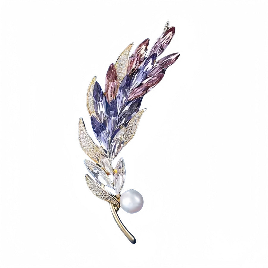 Women's French Crystal Ears Of Wheat Brooch Exquisite Fashion Brooches