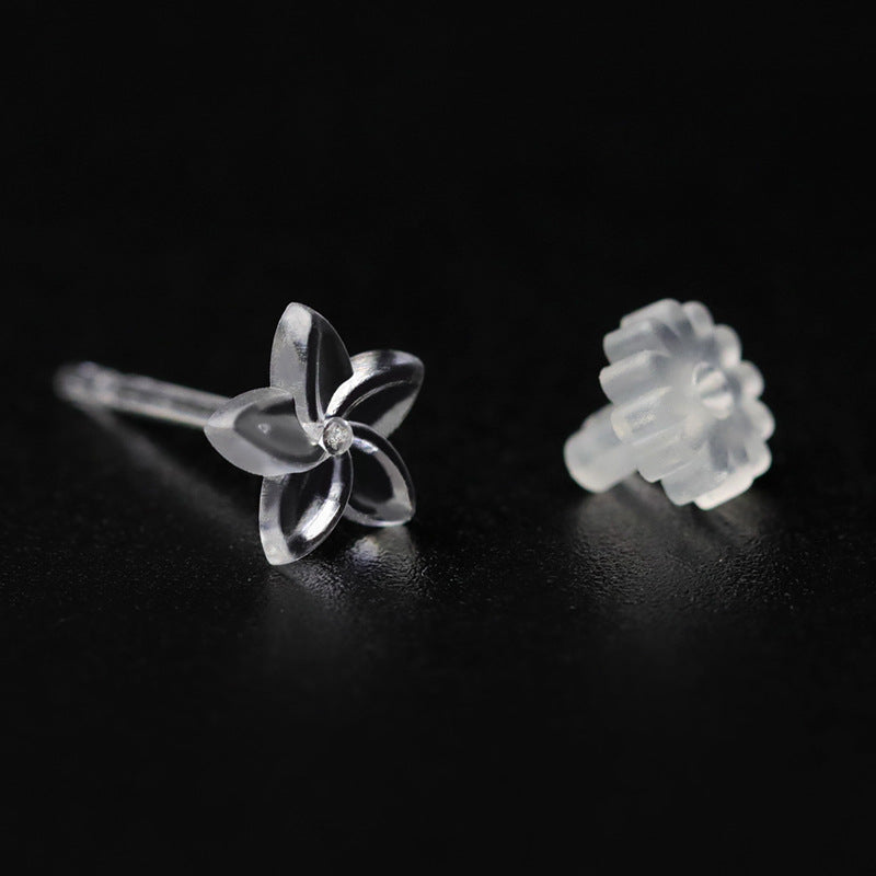 Resin Ear Stick Personality Simple Plastic Auricular Needle Raise Stud Earrings