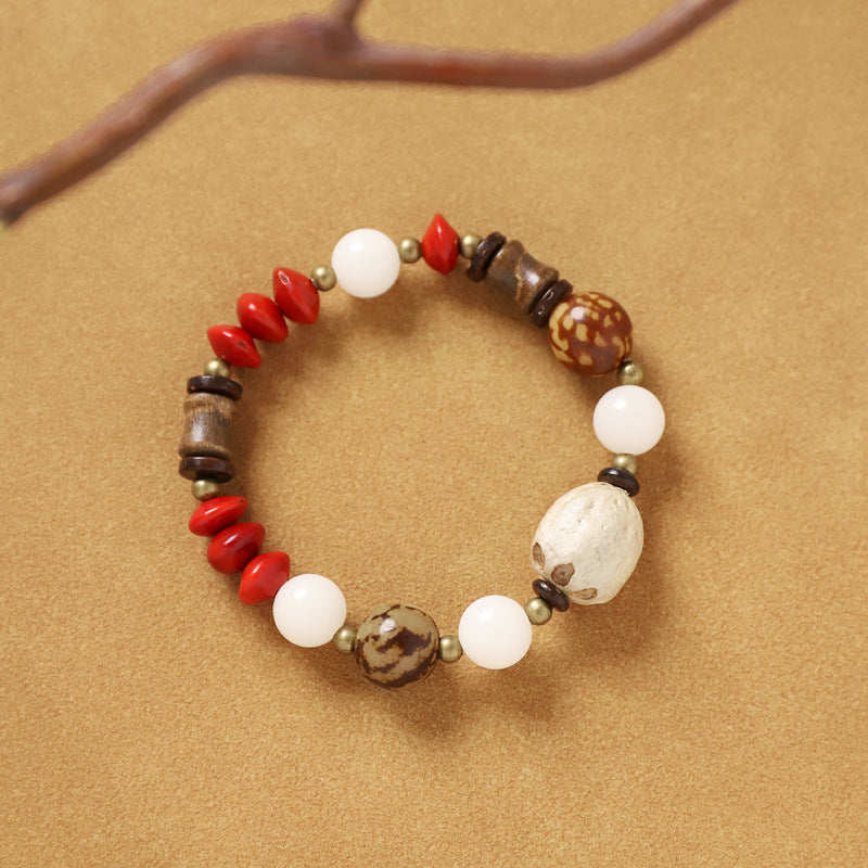 Women's & Men's Chinese Natural Plant Seed Fruit Bodhi Retro Bracelet