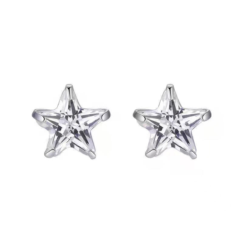 Women's & Men's Bone Graceful Petite Simple Flash Diamond Stud Earrings