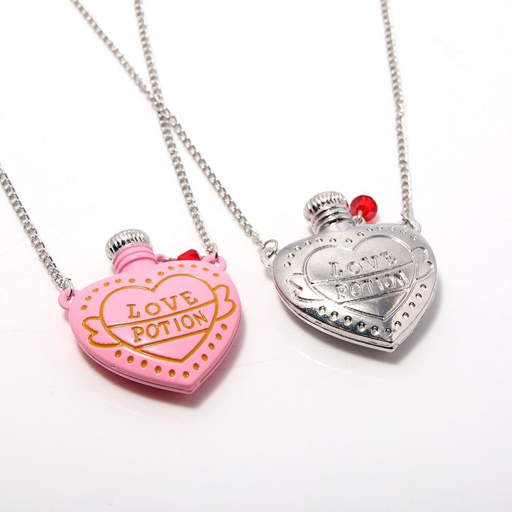 Poison Small Bottle Metal Fashion Couple Valentine's Necklace