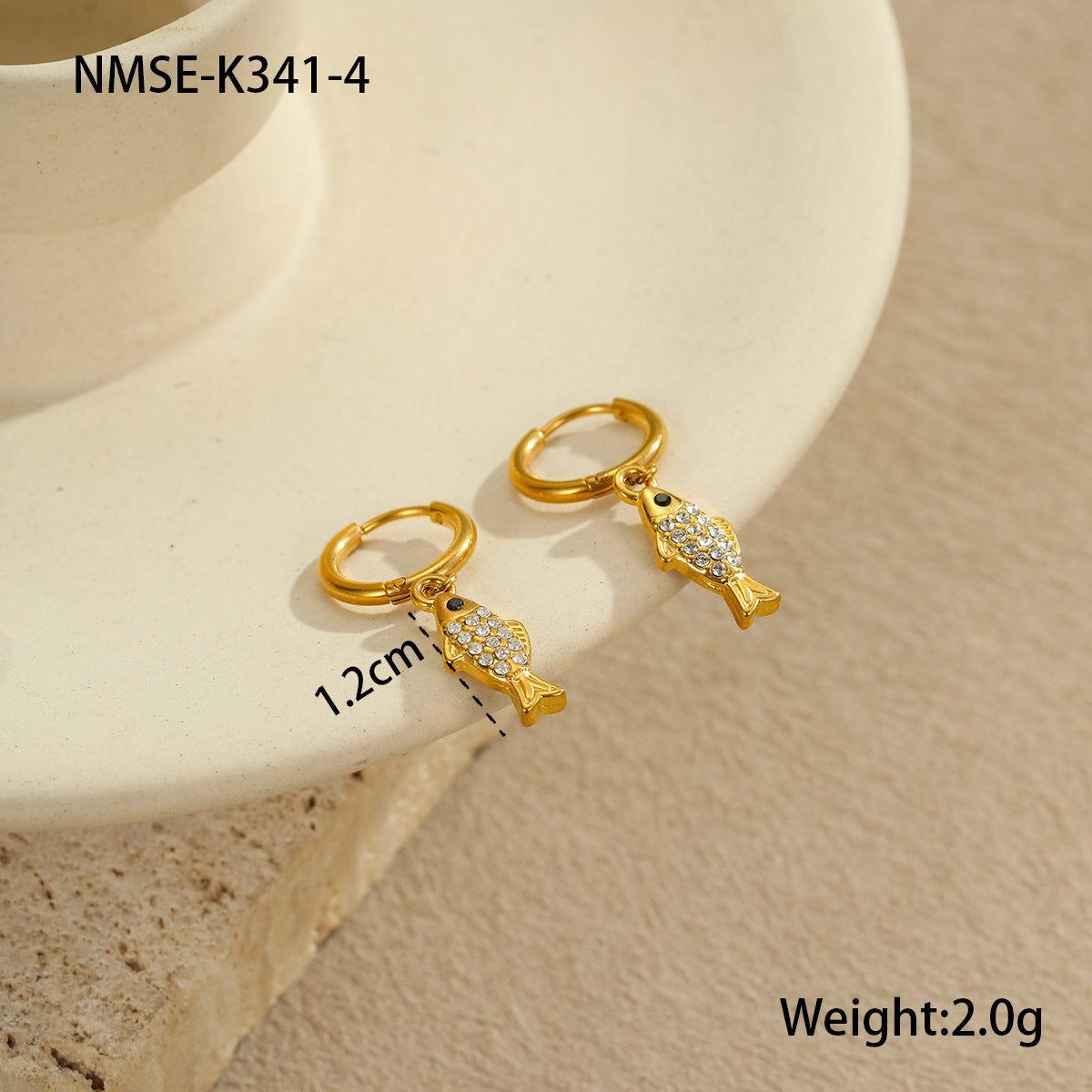 Stainless Steel Fun Gold-plated Titanium Niche Design Jewelry Set