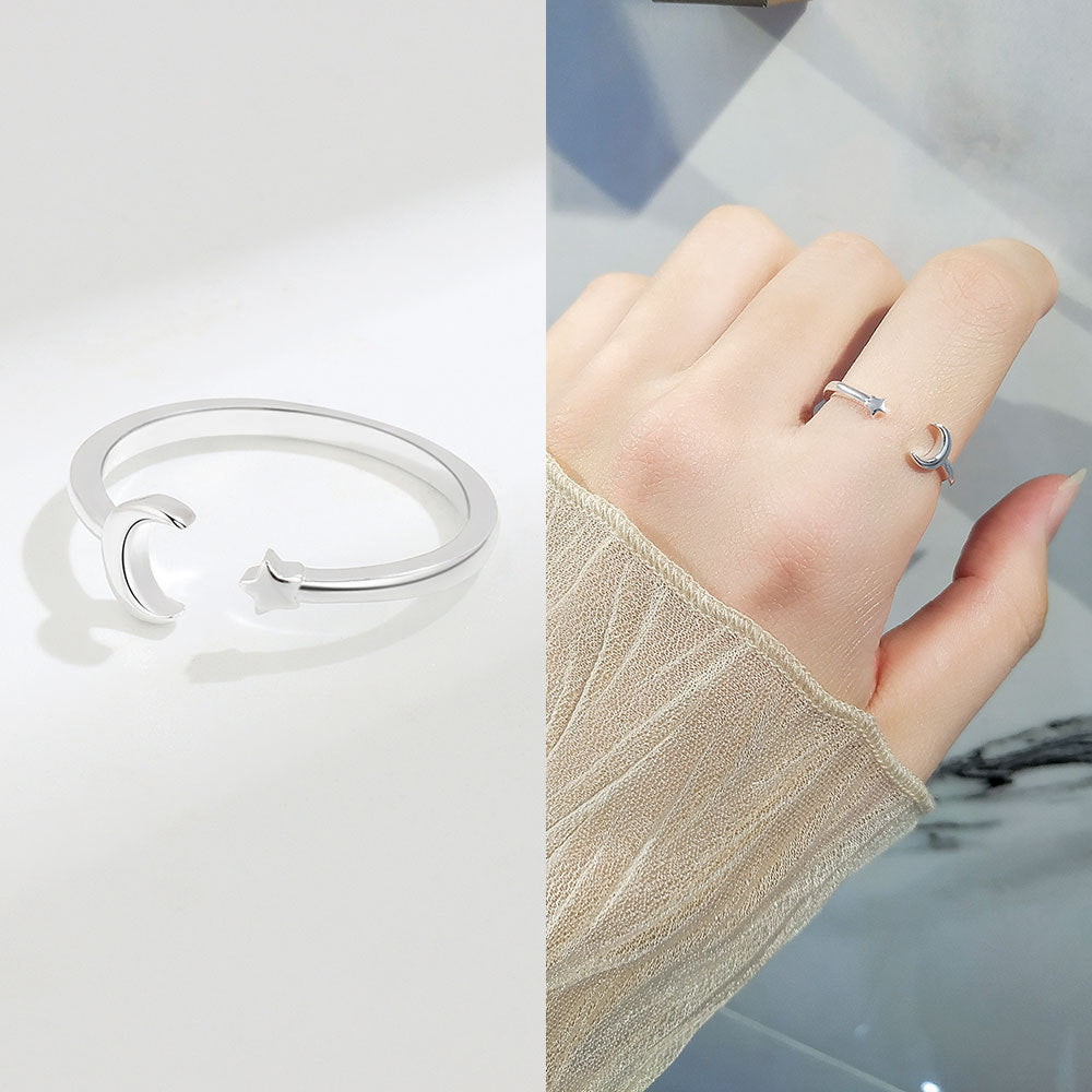 Women's Anxiety Spinning Opening Adjustable Rotating Flower Little Ring