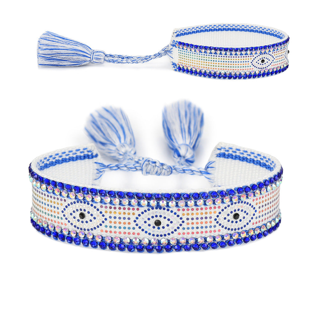 Female Blue Eyes Creative Hand Rope Bracelets