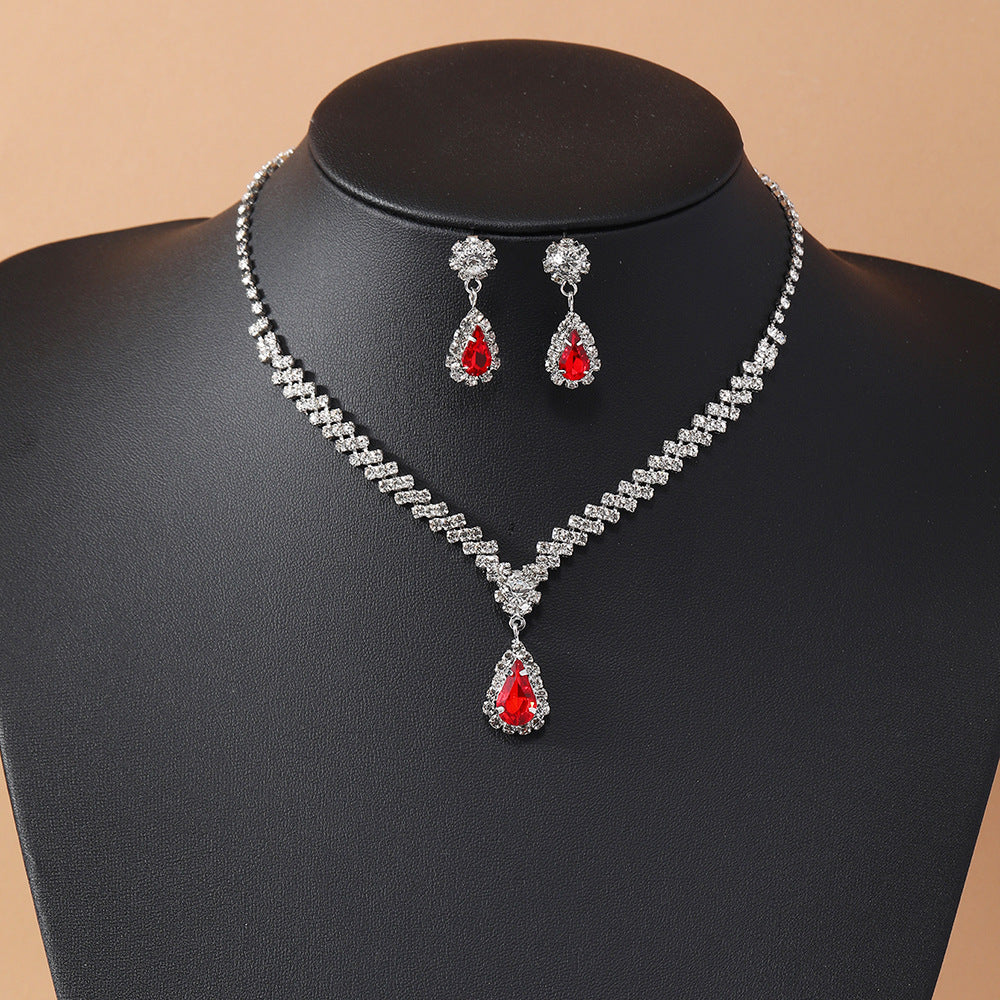 Women's Bridal Claw Chain Rhinestone High Sense Jewelry Set