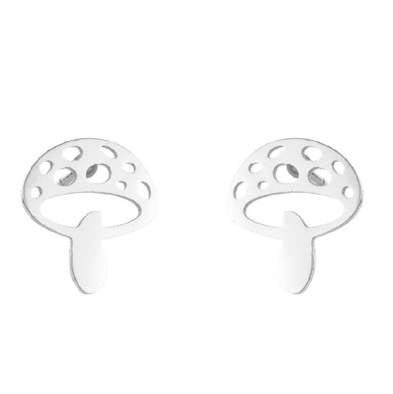 Summer Fruit Ear Fashion Stainless Steel Simple Cherry Apple Strawberry Stud Earrings