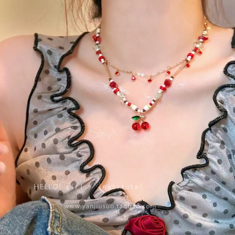 Women's Dopamine Beaded For Seaside Vacation Design Sweet Flower Necklaces