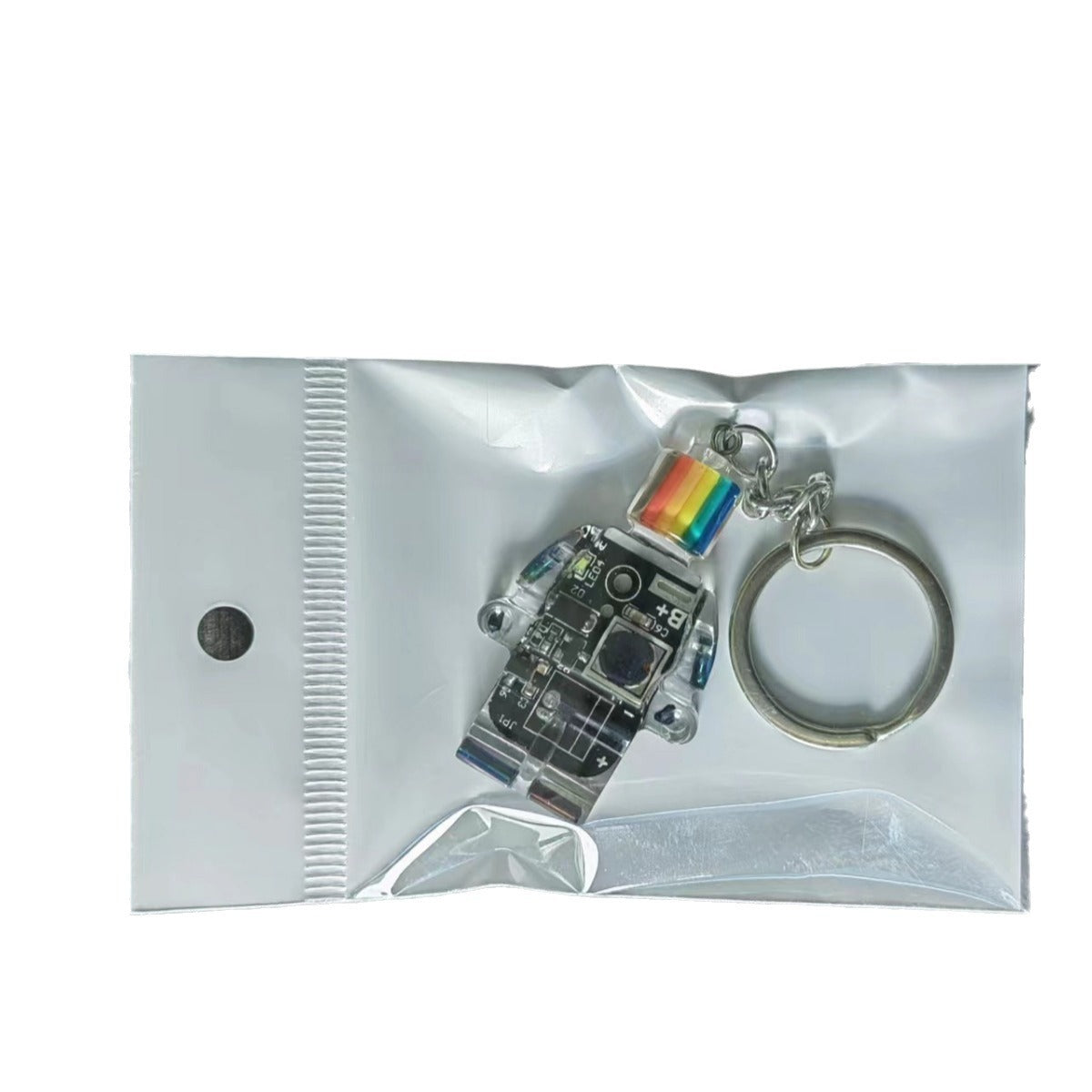Hop Punk Small Robot Rainbow Multicolor Jewelry Accessories