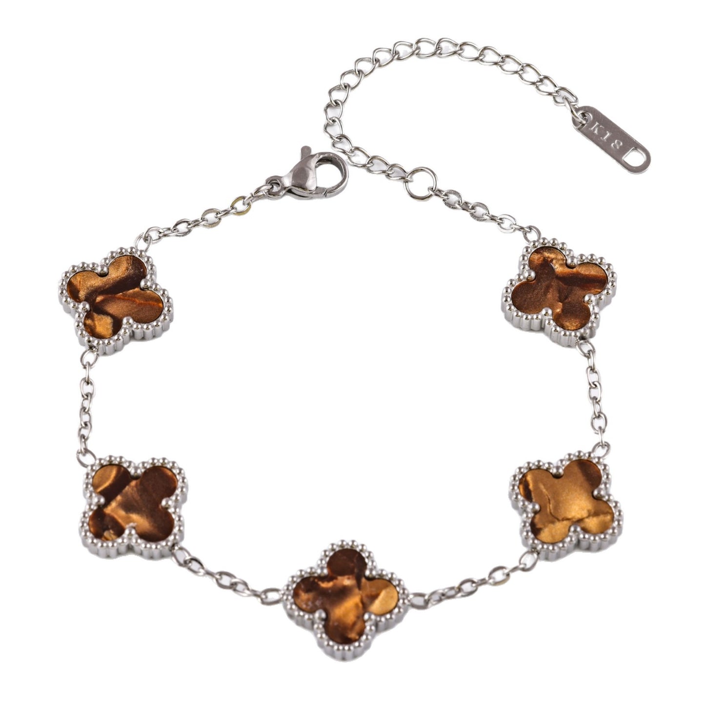 Women's Stainless Steel Clover Pork Belly Affordable Luxury Bracelets