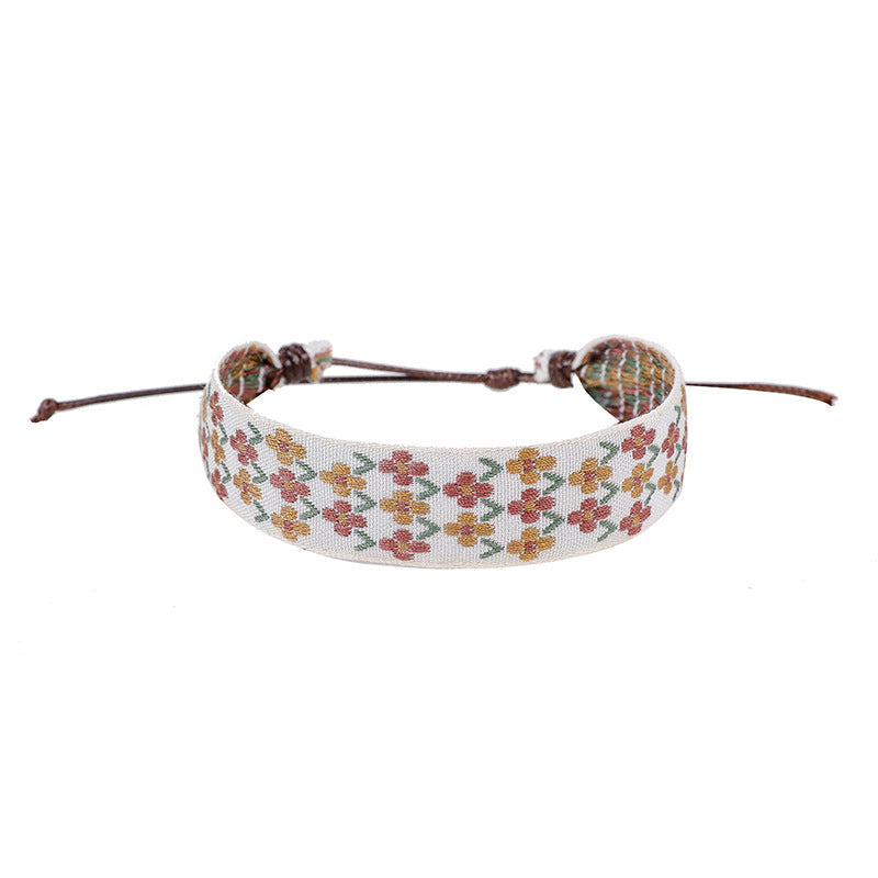 Bohemian Artistic Printed Fabric Carrying Strap Bracelets