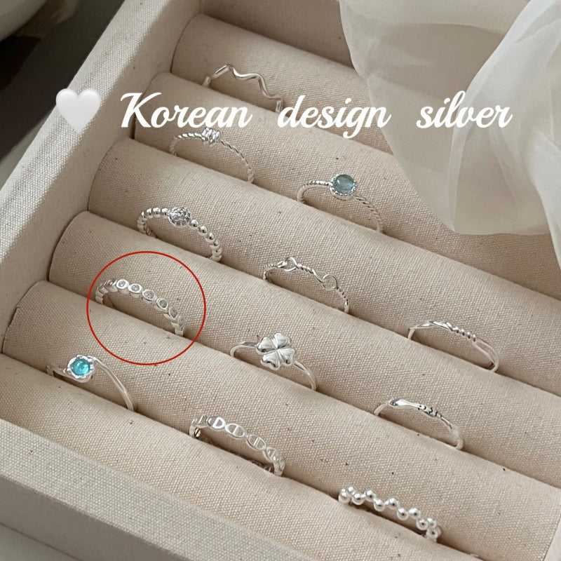 Sier Aquamarine Zircon Collection Twin Niche High Rings