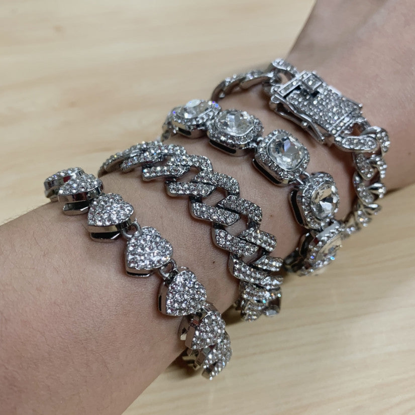 Women's & Men's Cuban Link Chain Hip Hop Alloy Affordable Luxury Bracelet