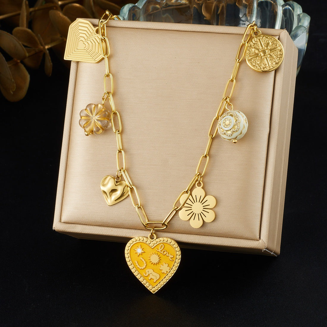 Women's Retro High-grade Personalized Dripping Gold-plated Necklace