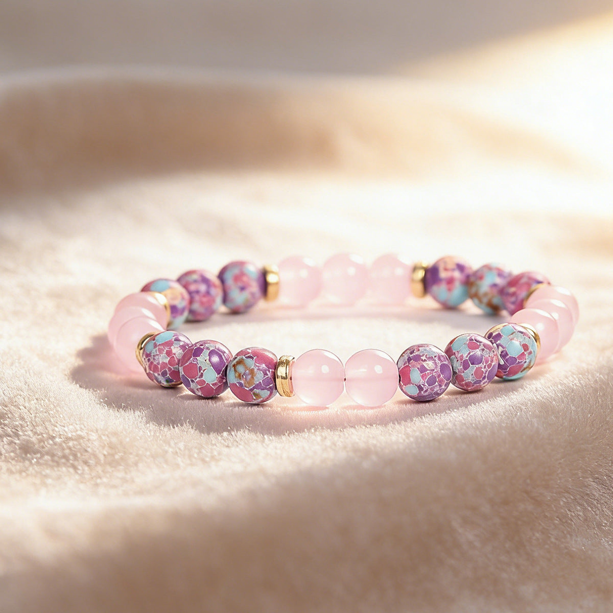 Women's & Men's Emperor Stone Powder Crystal Fashion Natural Bracelet