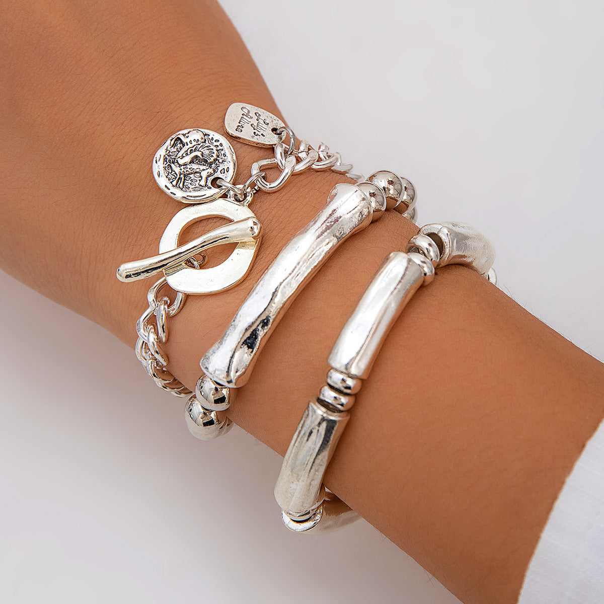Women's Heart Suit Sweet Cool String Beads Bracelet
