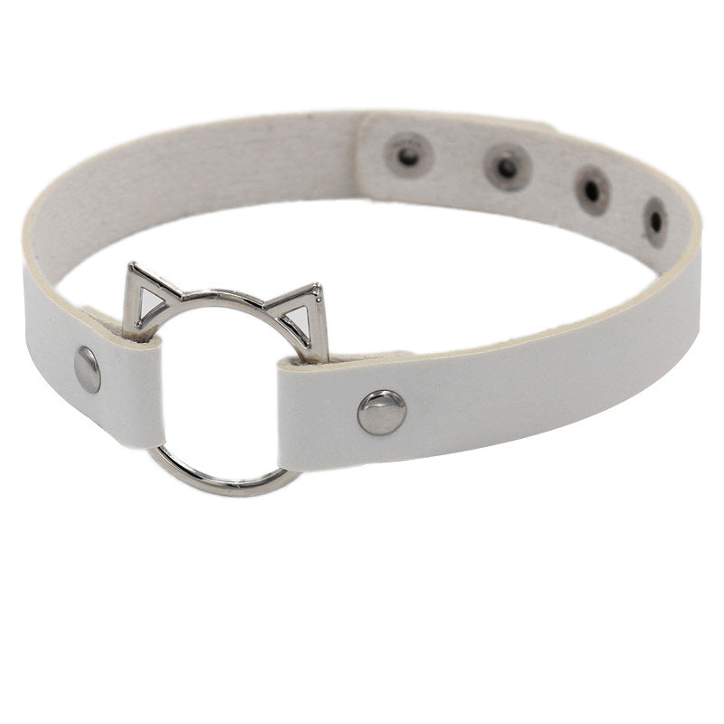 Love Female Neck Band Hand Holding Rope People With Chain Collar