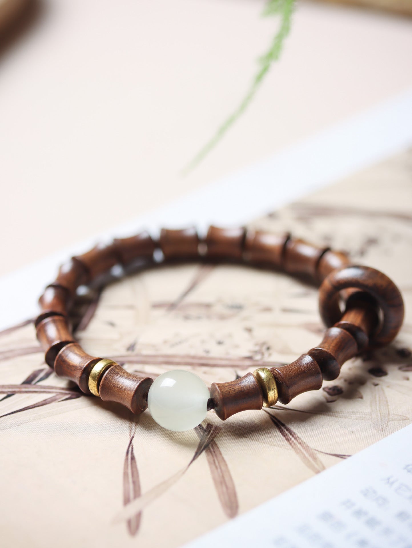 Women's & Men's Blackwood Bamboo Beads Wooden Cultural Artifact Bracelets