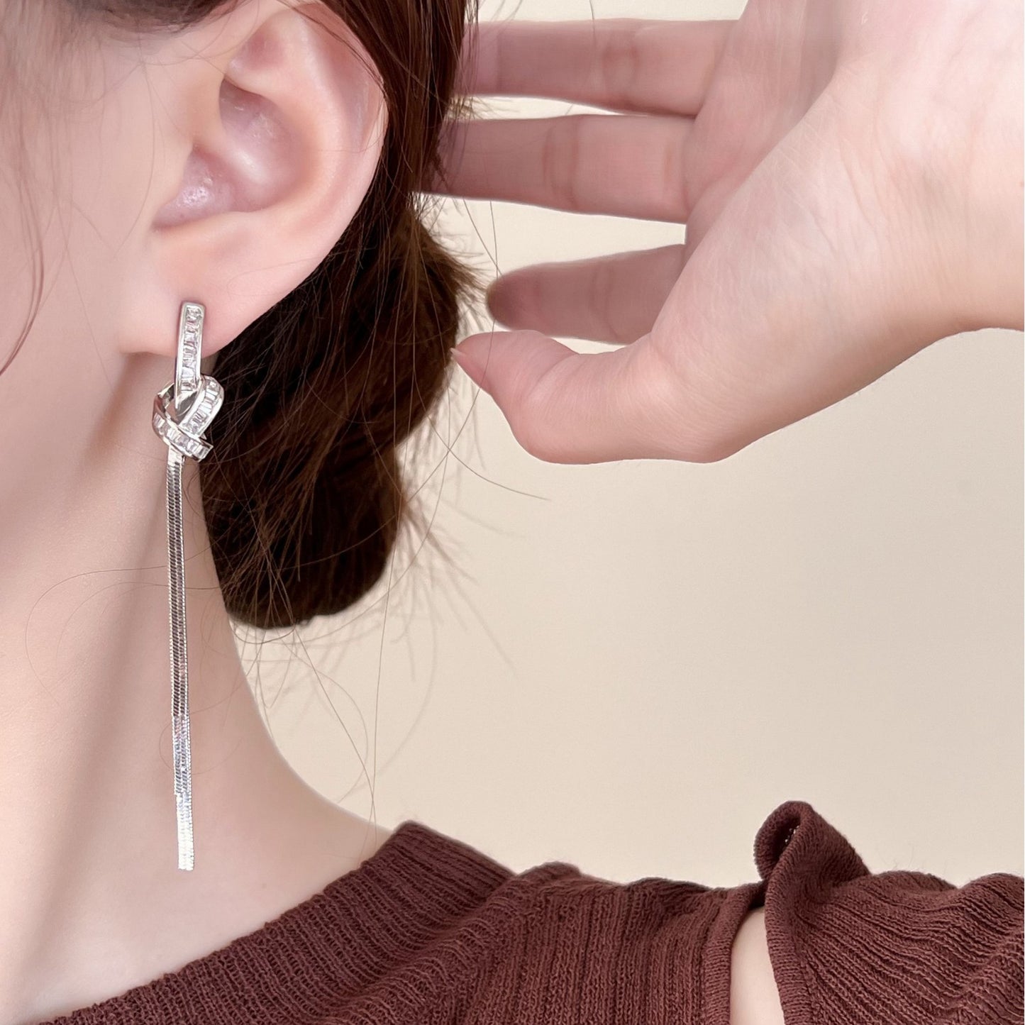 Long Tassel Light Luxury Female Temperament High Sense Earrings