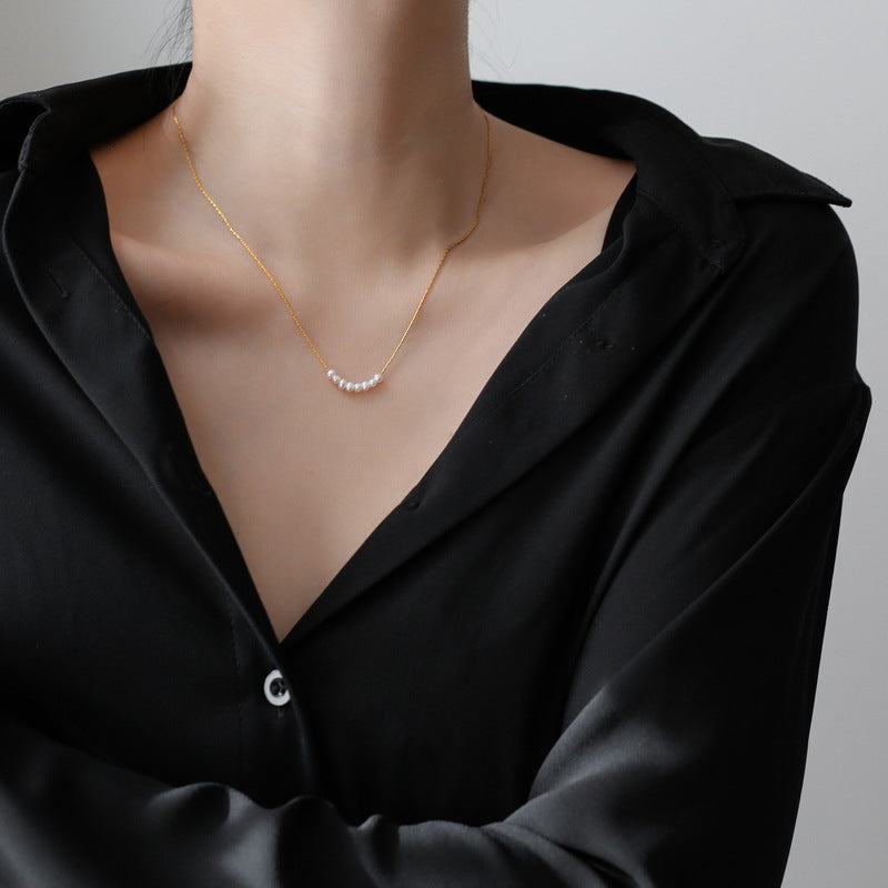 Pearl Female Light Luxury Minority Design Gentle Fairy Clavicle Necklace