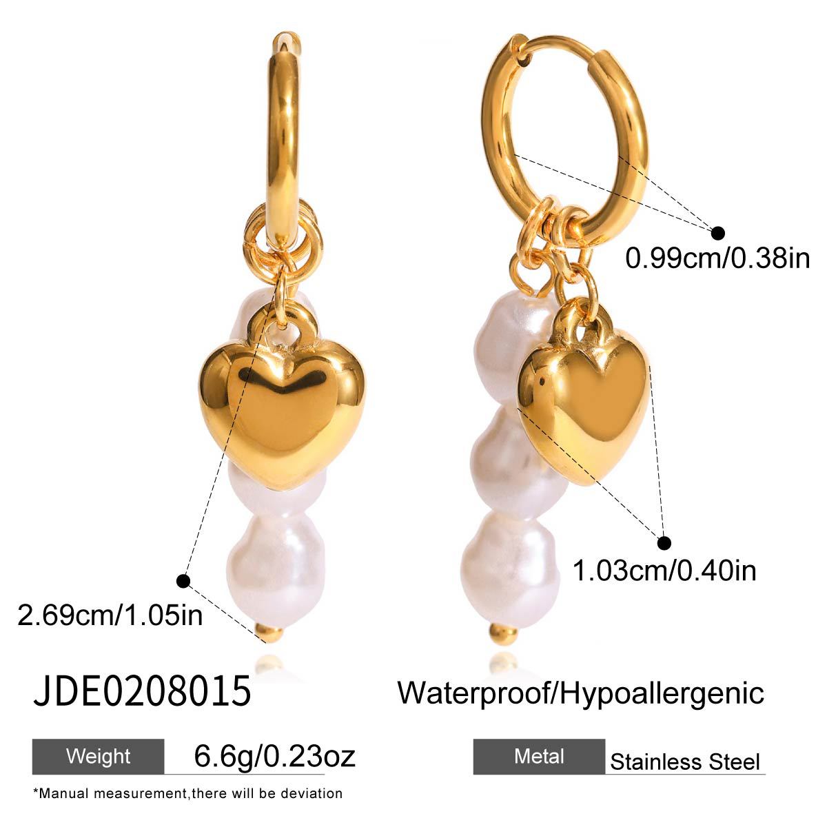 Stainless Steel Pearl Fashion Classic Baroque Earrings