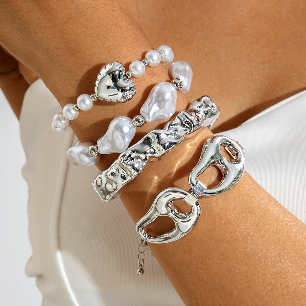 Popular Durable Line Geometric Exaggerated Open-ended Bracelets