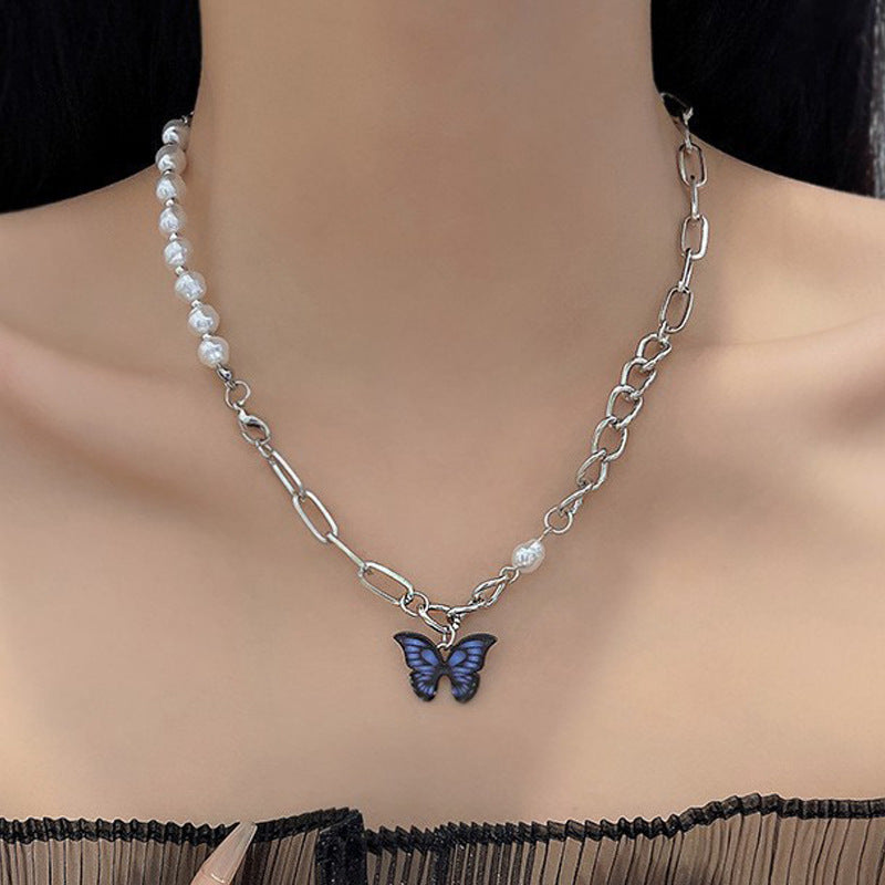 Women's Stitching Heart Clavicle Chain Light Luxury Necklaces