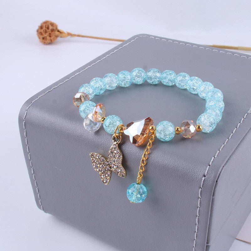 Women's Butterfly Crystal Simple Fashion Colorful Fresh Stall Will Bracelets