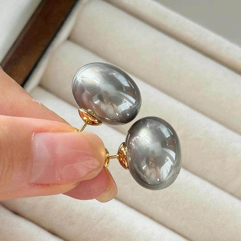 Women's Steamed Bread Aurora Gray Pearl For Light Luxury Temperament High-grade Rings