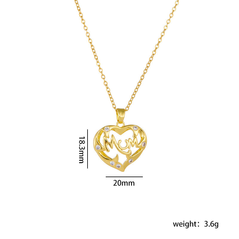 Mother's Day Female Design Love Graceful Clavicle Necklaces