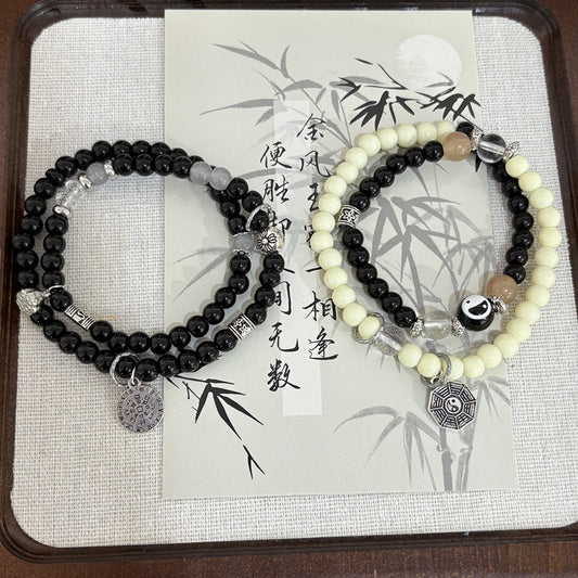 Chinese Style Mountain Ghost Flower Appetizer Beaded Female National Vintage Bracelet
