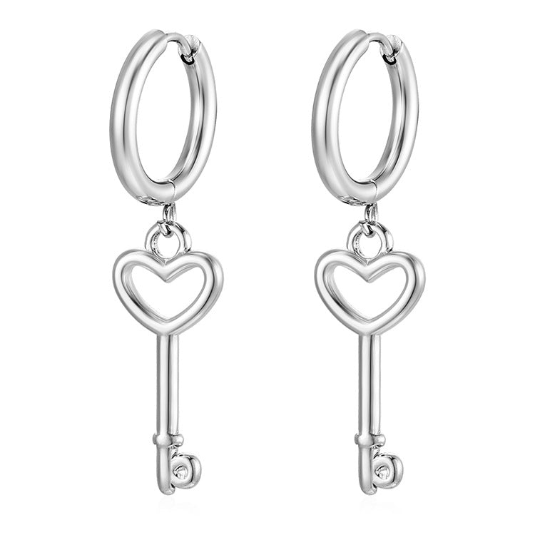 Women's Fashion Trend Stainless Steel Love Ear Earrings