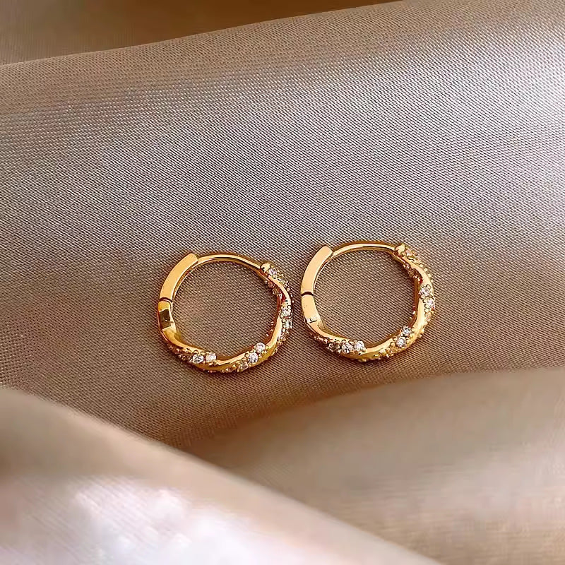 Quality Sier Korean Style Simple Light Stud Earrings
