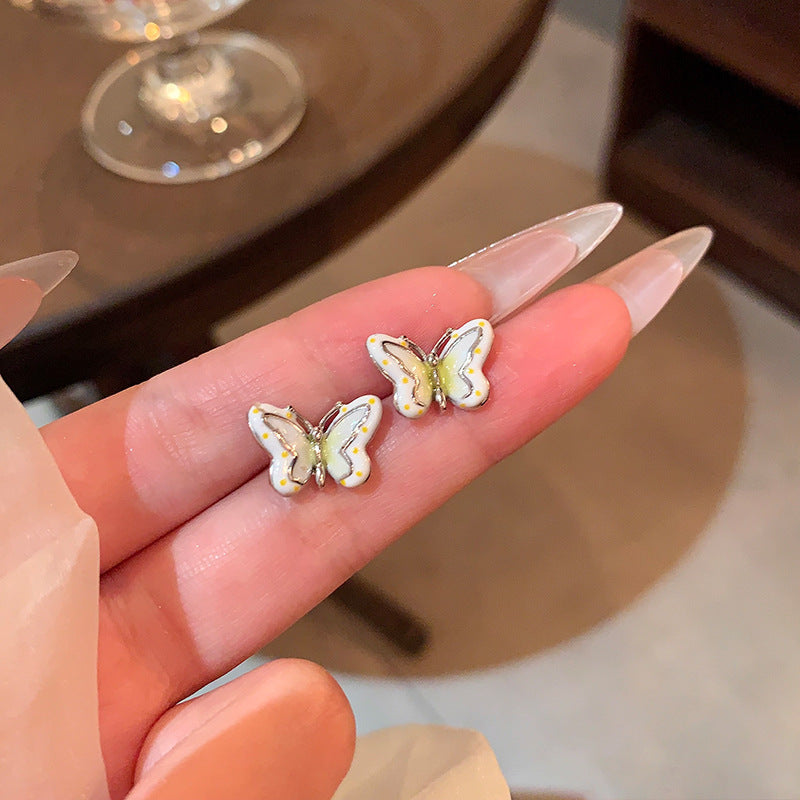 Glazed Butterfly Fairy Temperamental Premium Unique Earrings