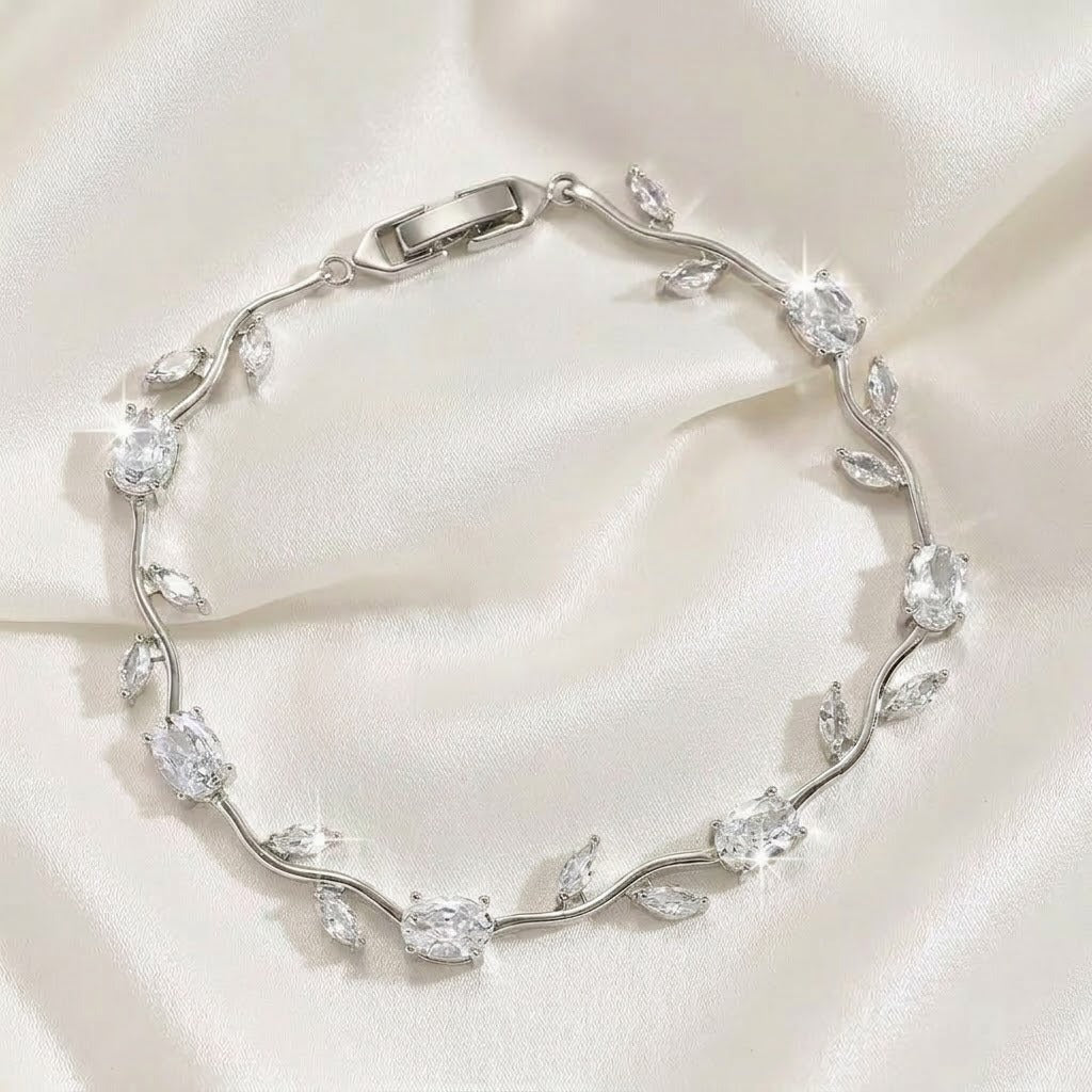 Women's Colorful Tulip Korean Zircon Style Full Diamond Bracelets