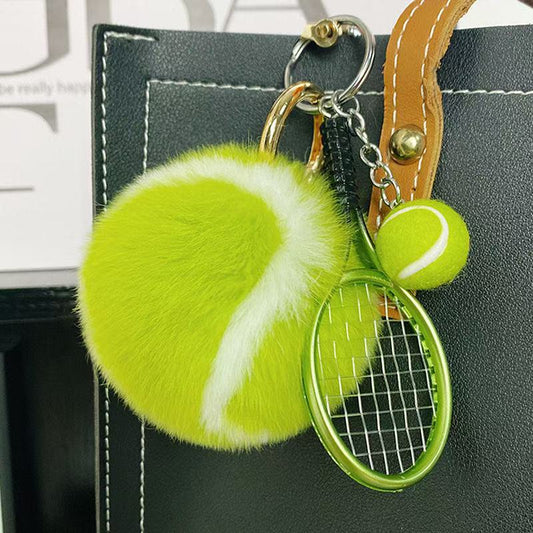 Classic Tennis High-grade Plush Car Key Hanging Ornaments