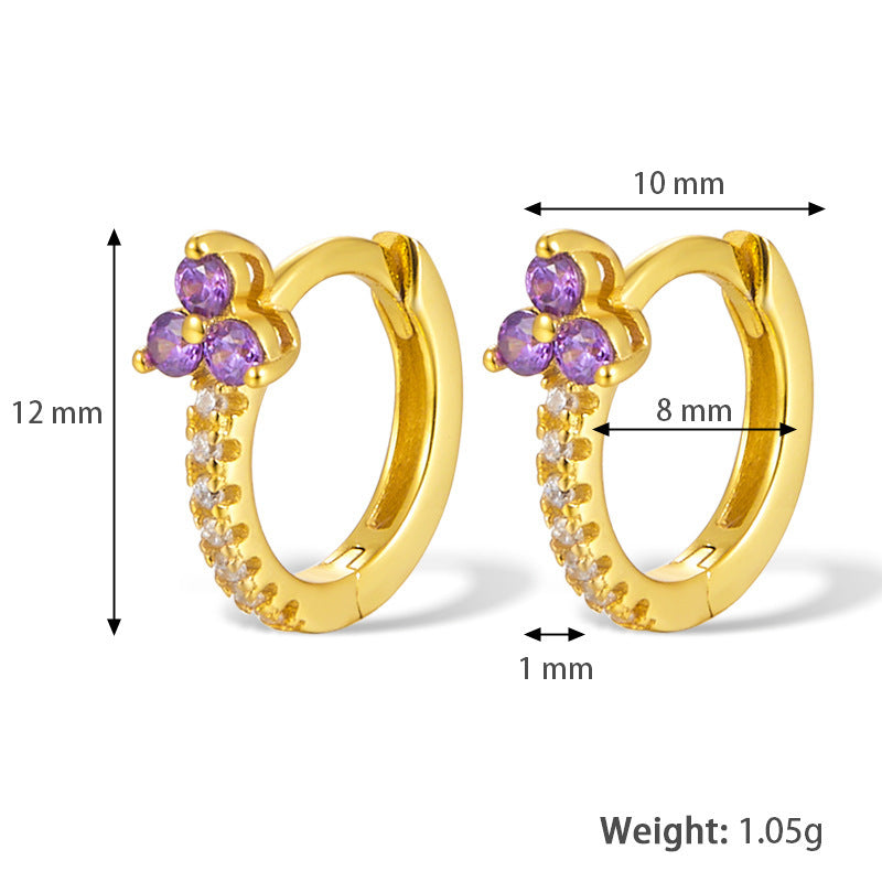 Zircon Light Luxury Advanced Design Sense Ear Clip Earrings