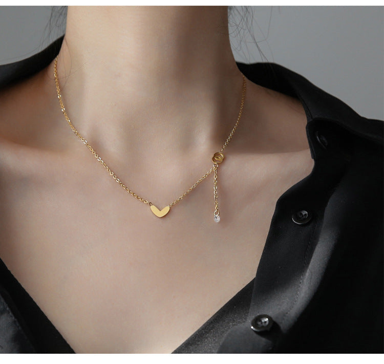 Special Interest Light Luxury Zircon Clavicle Chain Cold Wind High Necklaces