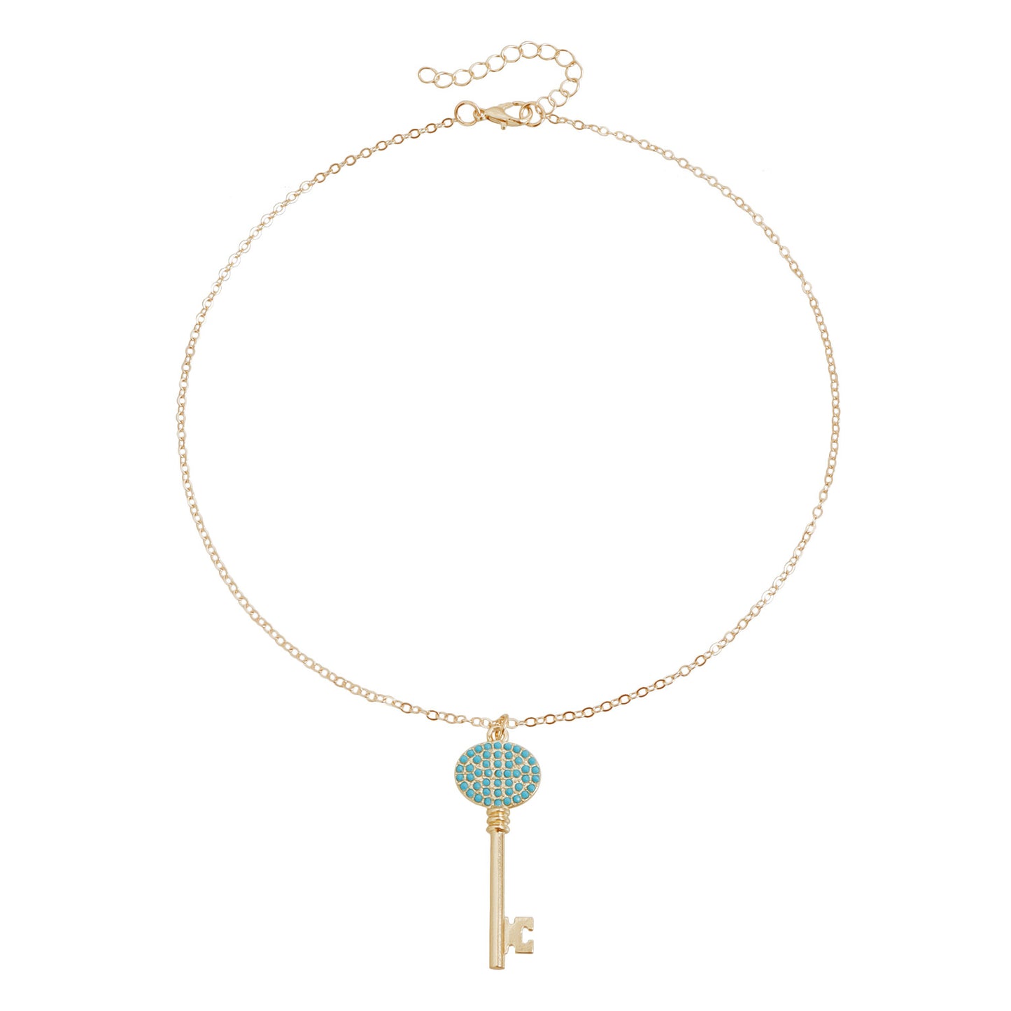 Of Life Turquoise Embellished Retro Style Hollow Design Clavicle Necklace
