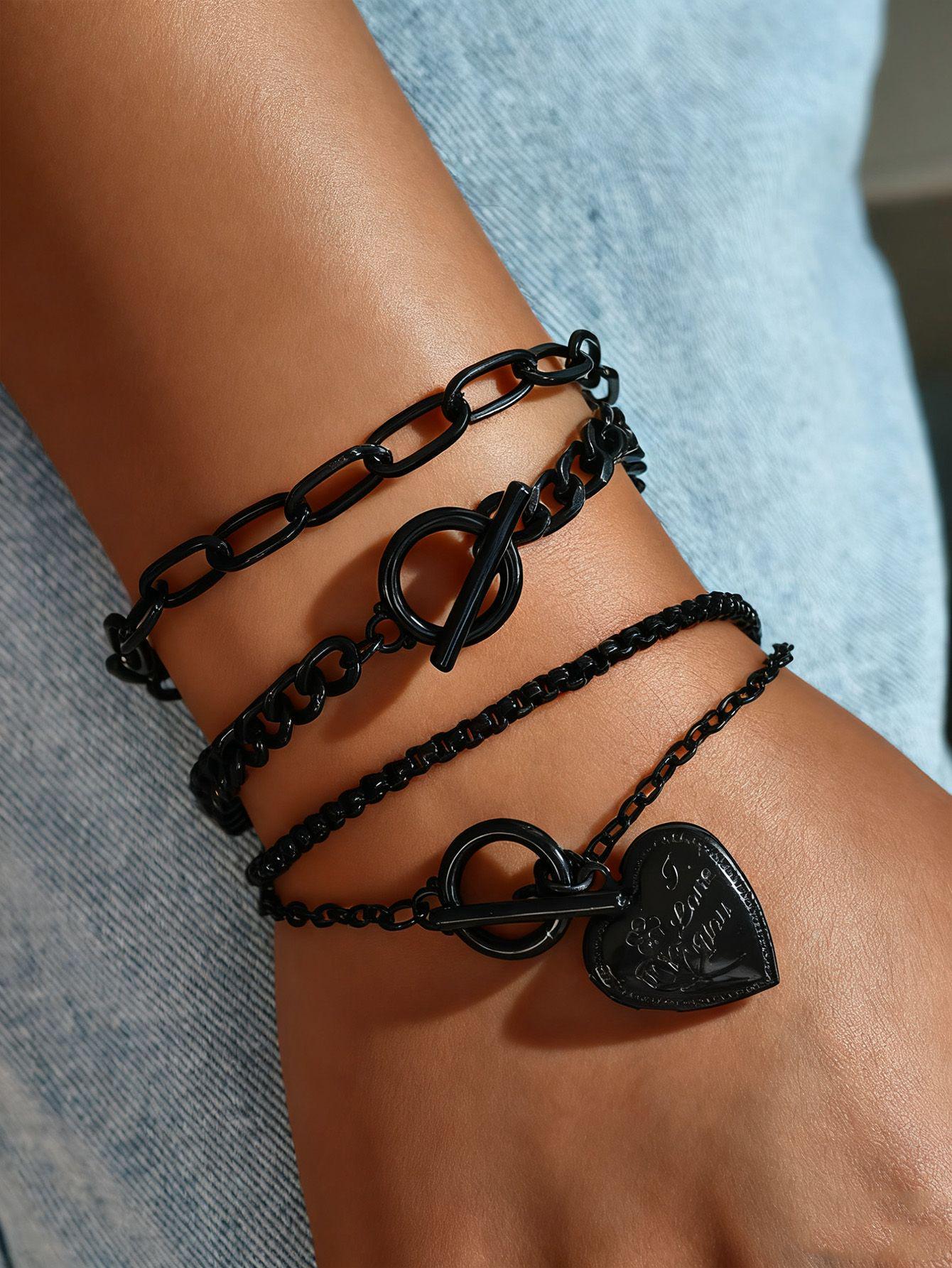 Fashion Metal Alloy Snake Chain Buckle Simple Bracelet