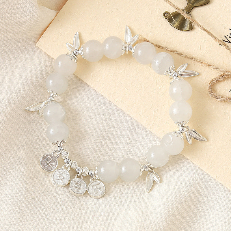 Graceful Crystal Super Moonstone Couple Girlfriends Bracelet