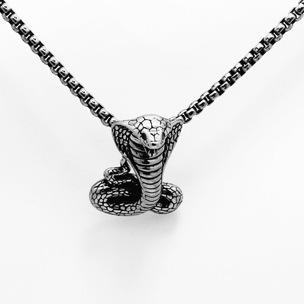 Men's Personality Trend Skull Sheep Head Titanium Necklaces