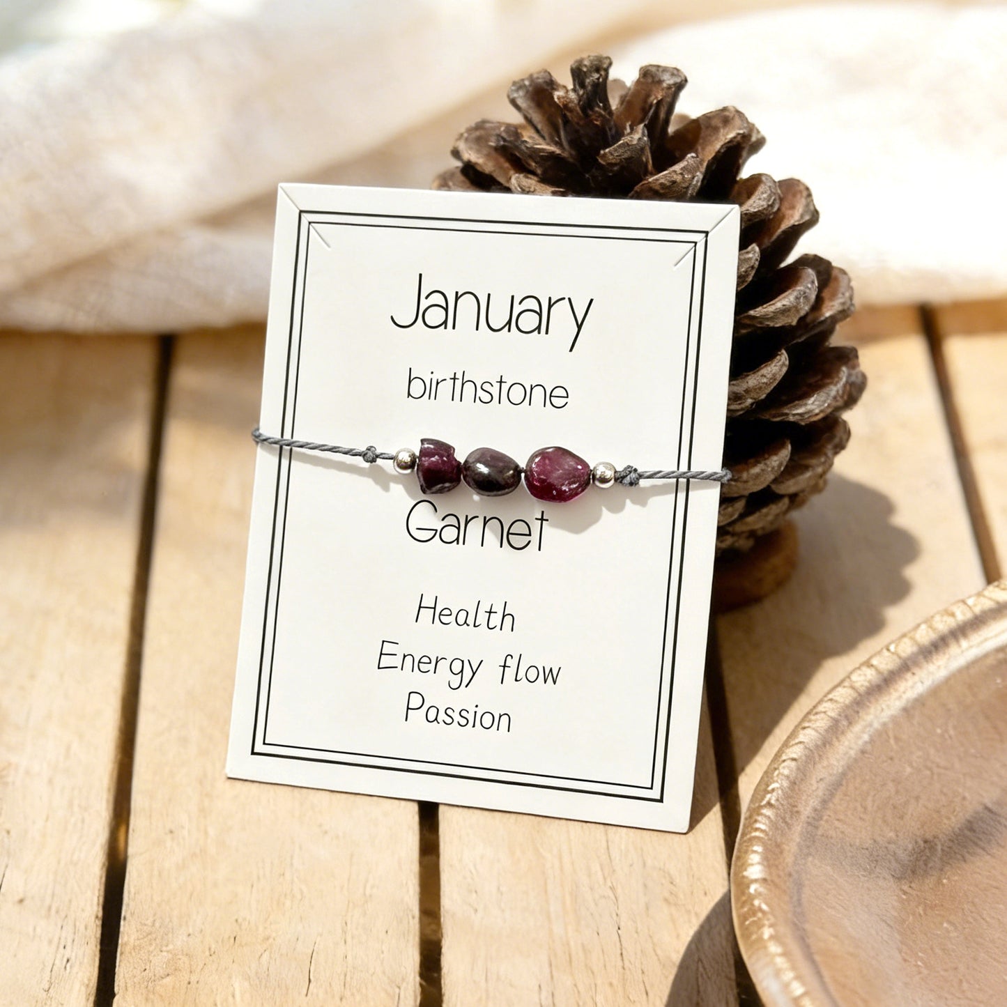High Sense Birthstone Carrying Strap Creative Natural Stone Hand-woven Bracelets